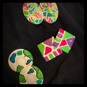 Three sets of vintage earrings
